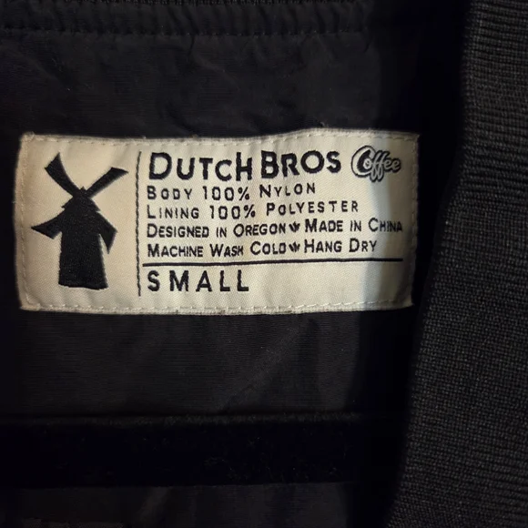 Dutch Bros Black Varsity Bomber Jacket - Picture 2 of 9
